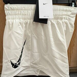 Nike Women's One Swoosh Dri-FIT Mid-Rise Brief-Lined Running Shorts Size M